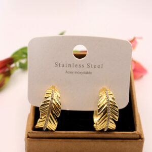 boucle d'oreille feuille d'or