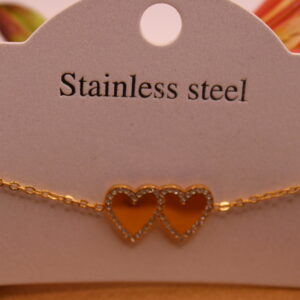 Bracelet double coeur