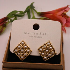 Boucle d'oreille en forme de losange